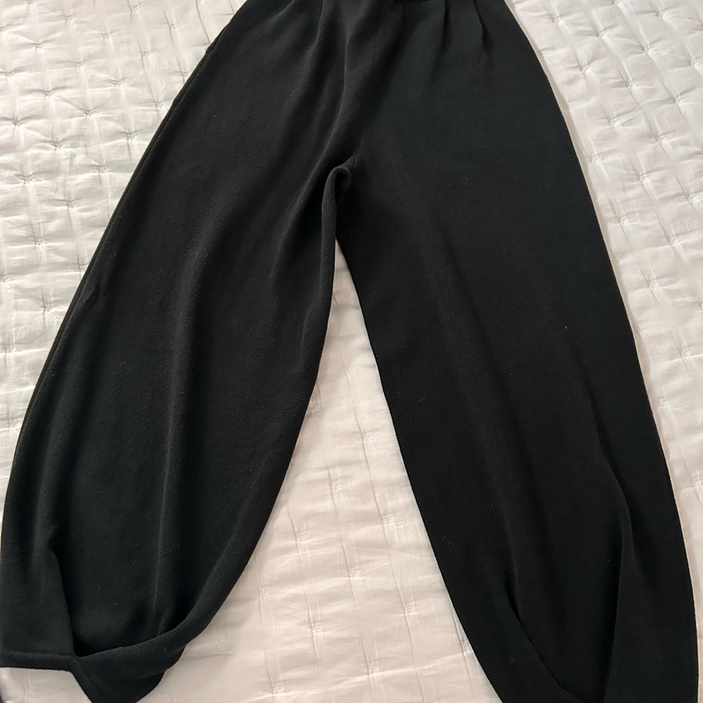 Free People Freya Sweater Set Pants Only - L - Black Charcoal Combo